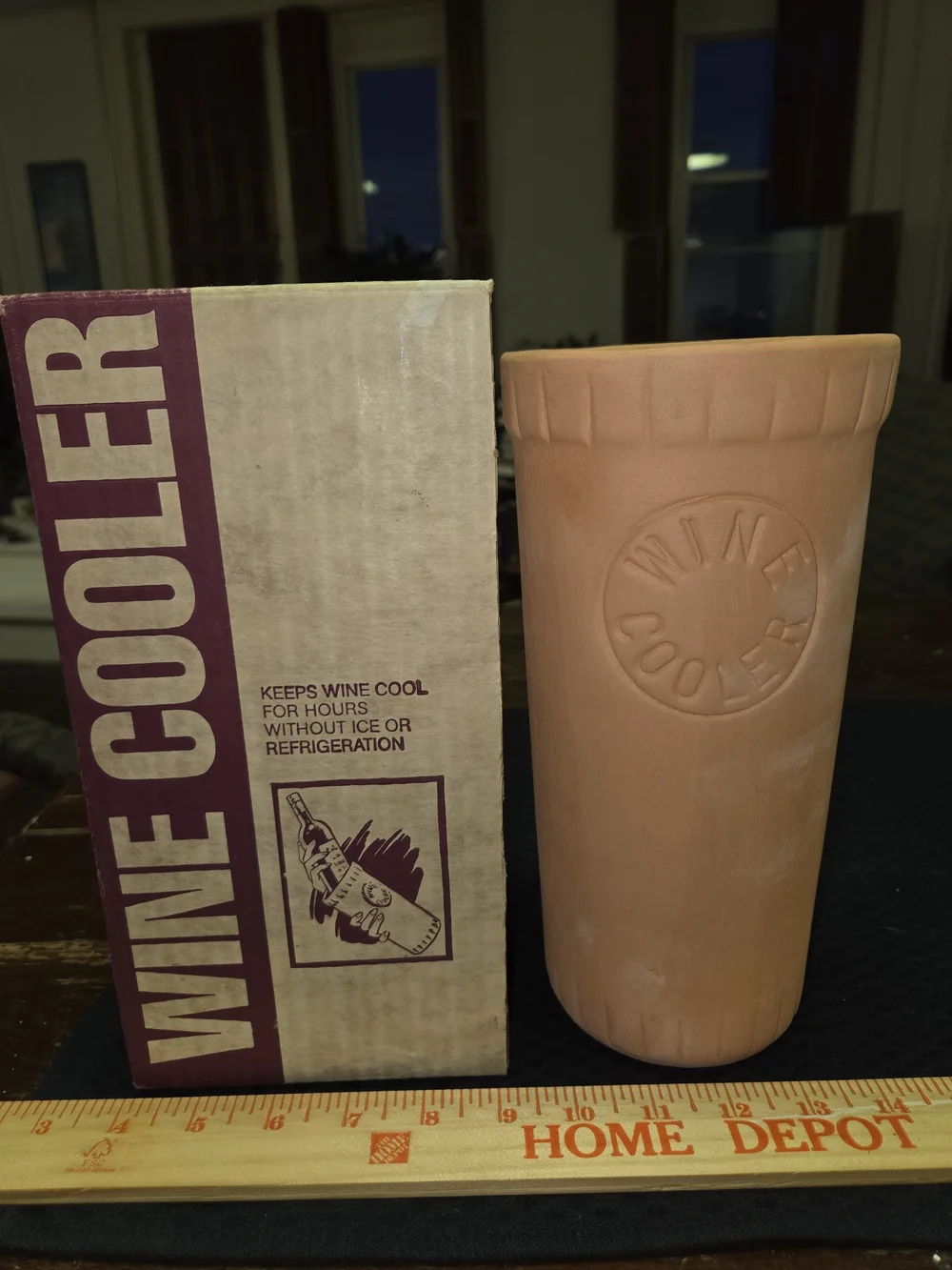Terracotta Tan Wine Cooler - Natural Clay Bottle Chiller
